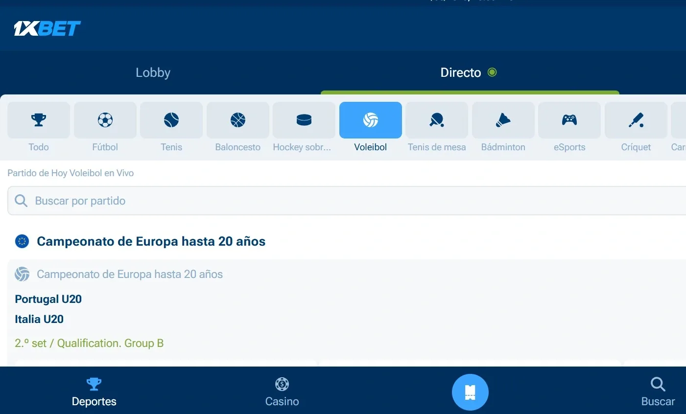 1xBet LIVE cuotas dinámicas y mercados activos